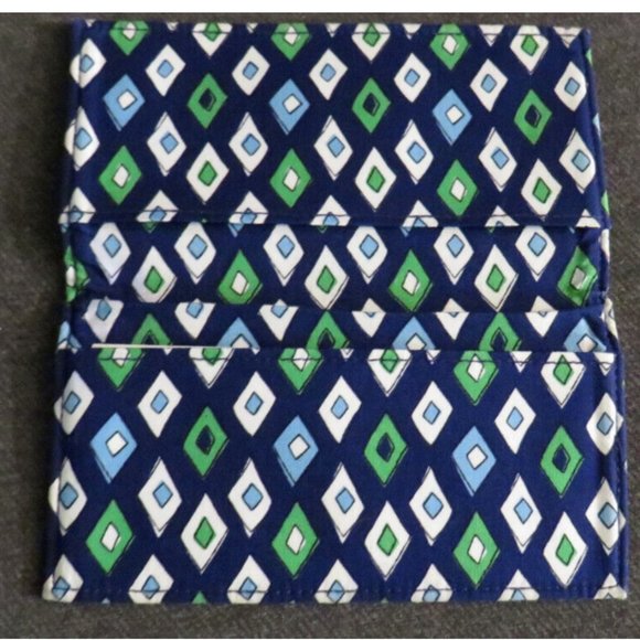 Vera Bradley Diamond Print Checkbook Cover & Unbranded Blue Wristlet - Picture 8 of 9